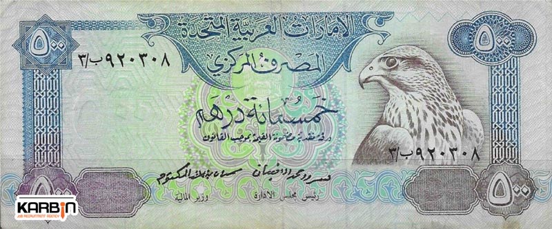 درهم واحد رسمی پول کشور امارات
