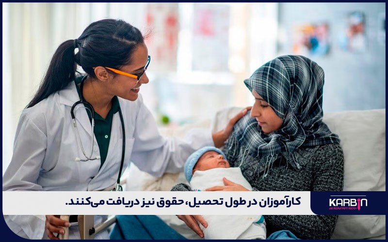 بررسی درآمد در طول دوره آوسبیلدونگ مامایی در آلمان
